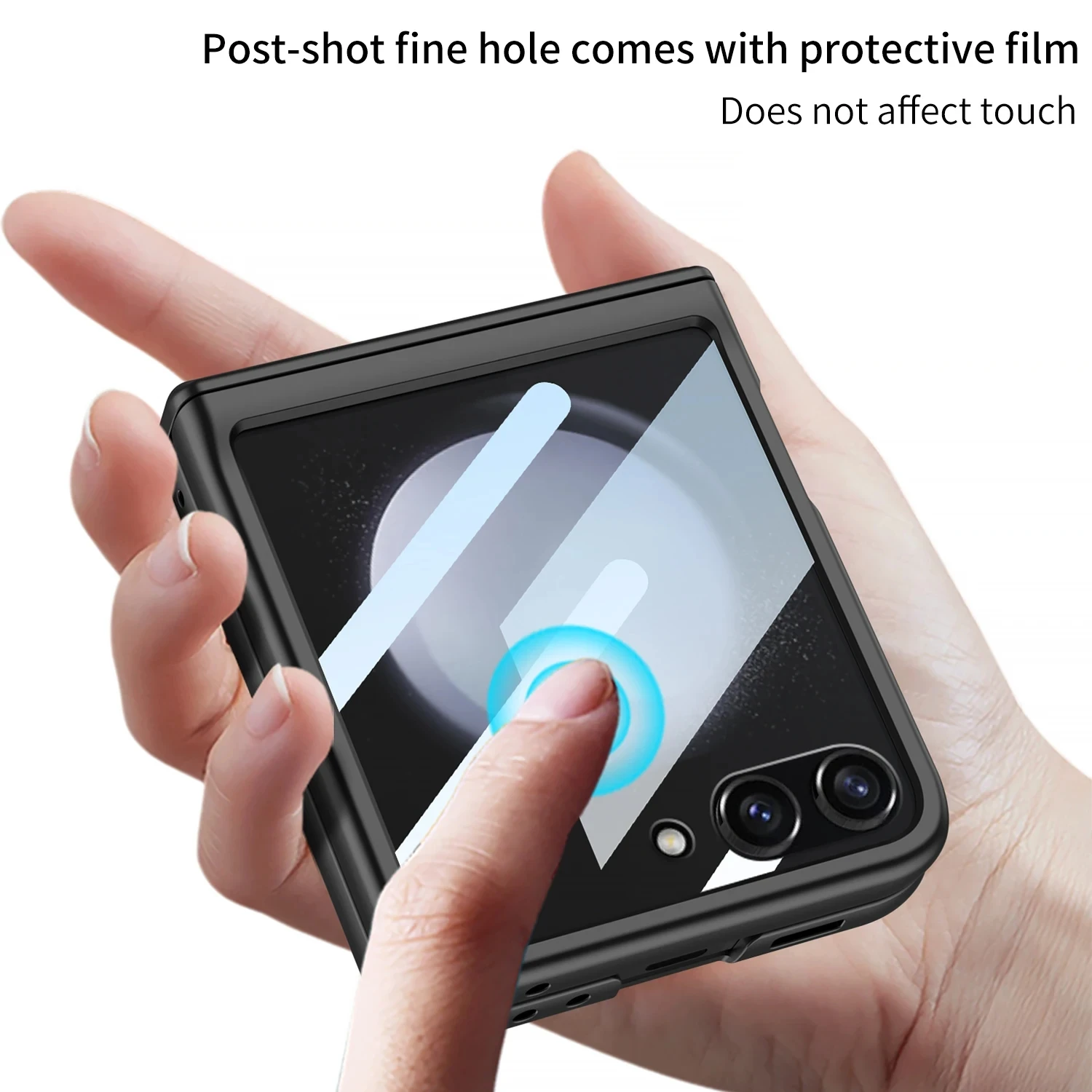 Magnetic Hinge Hard Case For Samsung Galaxy Z Flip 5 All-included Screen Glass Film Protective Cover For Galaxy Z Flip5 Case