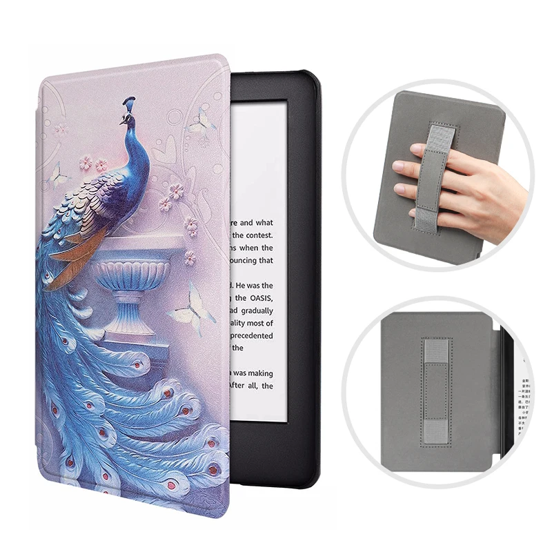 thumbnail image 1 of Funda para Kindle Paperwhite 11.ª generación 6,8 pulgadas 2021 + protector de pantalla Correa de mano Funda Ebook Activación automática Sueño M2L3EK M2L4EK, 1 of 5
