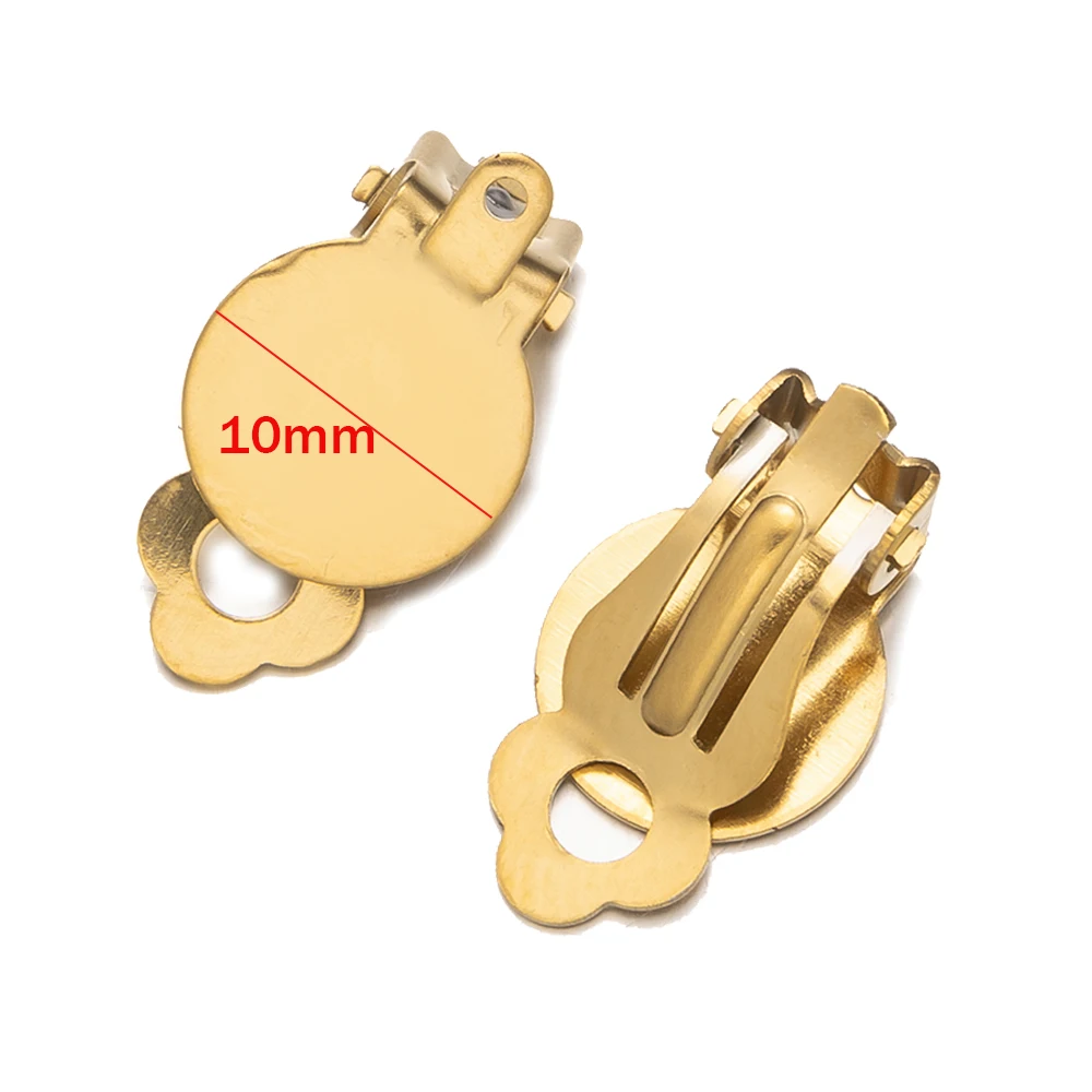 Stainless Steel Clip-On Earring Converter Set for DIY Jewelry Making, 10-Pack