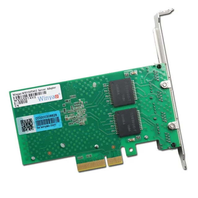 Сетевая карта 4 портами плата PCI Express Gigabit 1000Mbps PCIE X4 Ethernet адаптер сетевой контроллер NIC WYI350T4V2 3