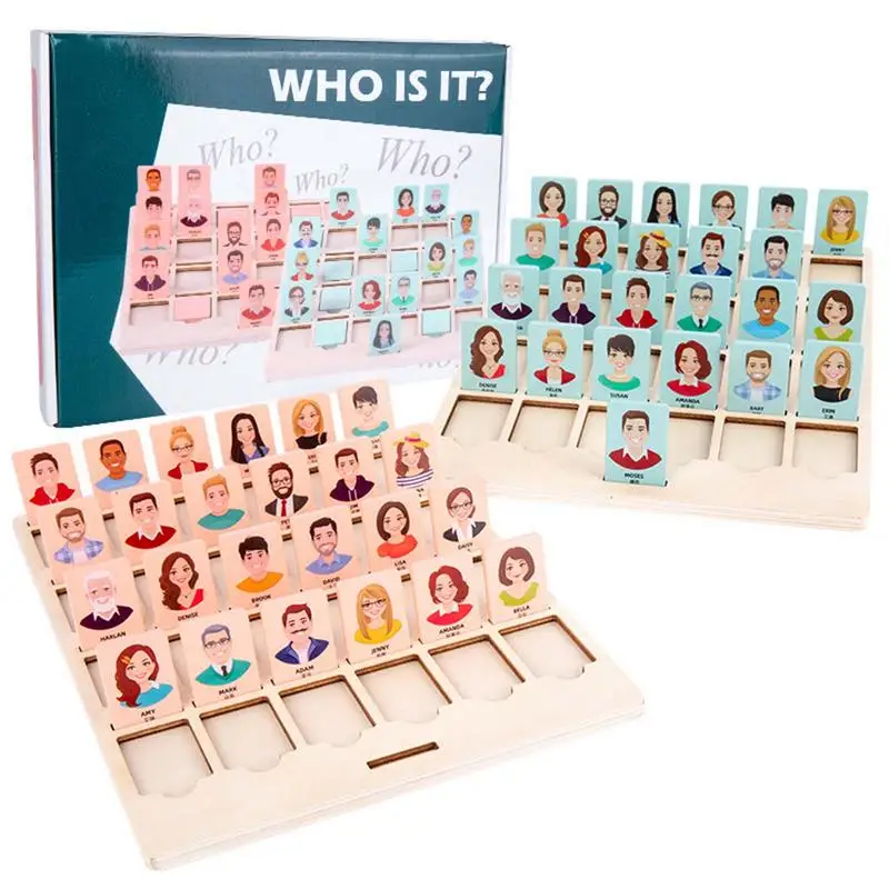 

Who Am I Guessing Game Picture Guess Game For Kids And Families Wooden Guessing Who I Am Board Game Toy Quick Question Card