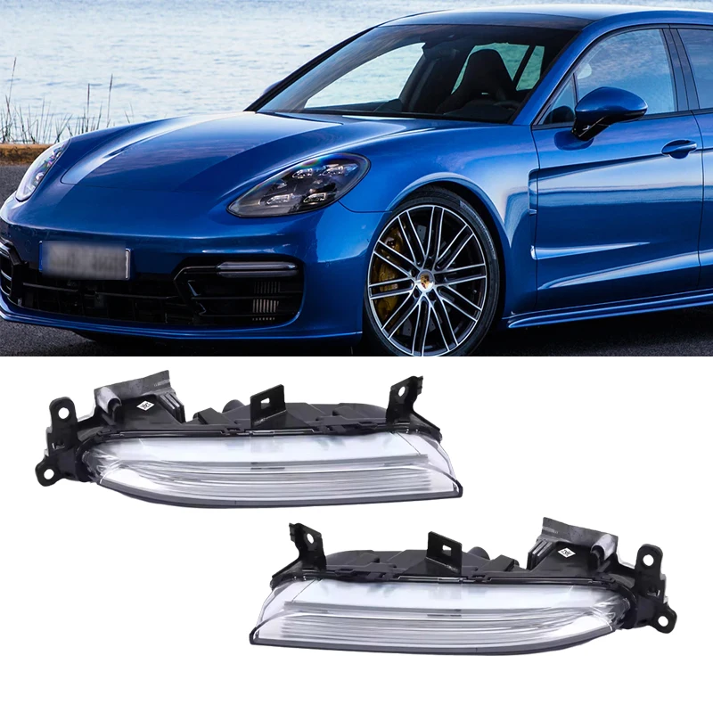 

Для Porsche Panamera 2018 2019 2020 971953041F 971953042F Φ Передняя дневная подсветка задняя противотуманная фара DRL автомобильные аксессуары