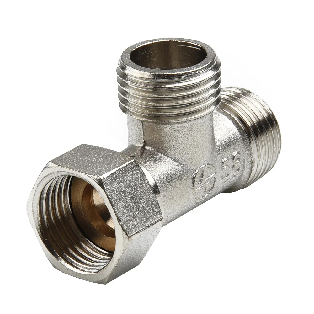 

1X Toilet Diverter Valve Copper T Adapter G1/2" T-Valve For Home Bath Bidet Sprayer Shower Fitting 3 Ways Connecting Angle Valve