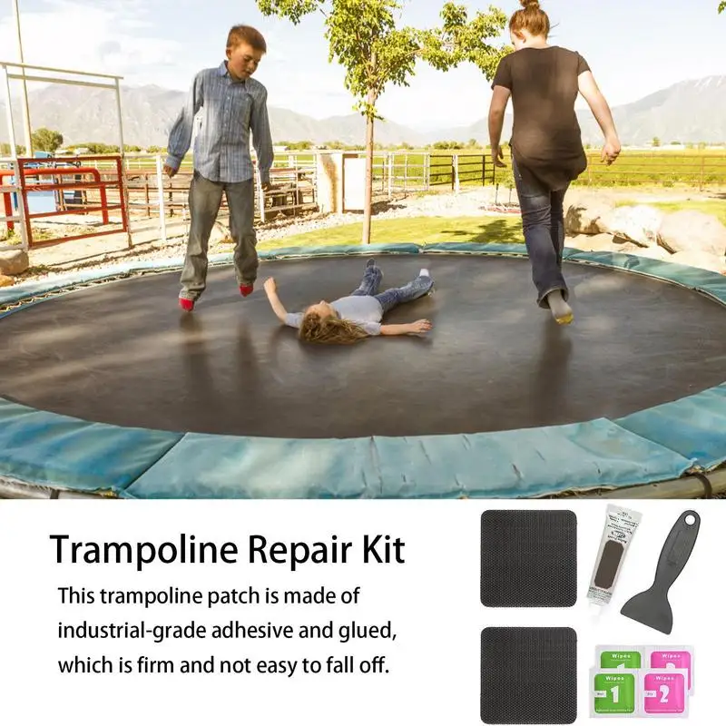 UGPLM Trampoline Patch Repair Kit, Trampoline Patch Tape with Glue Repair  Holes or Tears in A Trampoline Mat, for Waterproof Tents Trampoline, 4  Patches, Rectangular - Yahoo Shopping