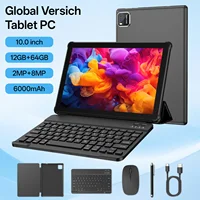 10-inch tablet PC, Android 15 system, quad-core processor, 12 (3+9) GB + 64GB storage, expandable up to 1TB, supports WiFi 6,