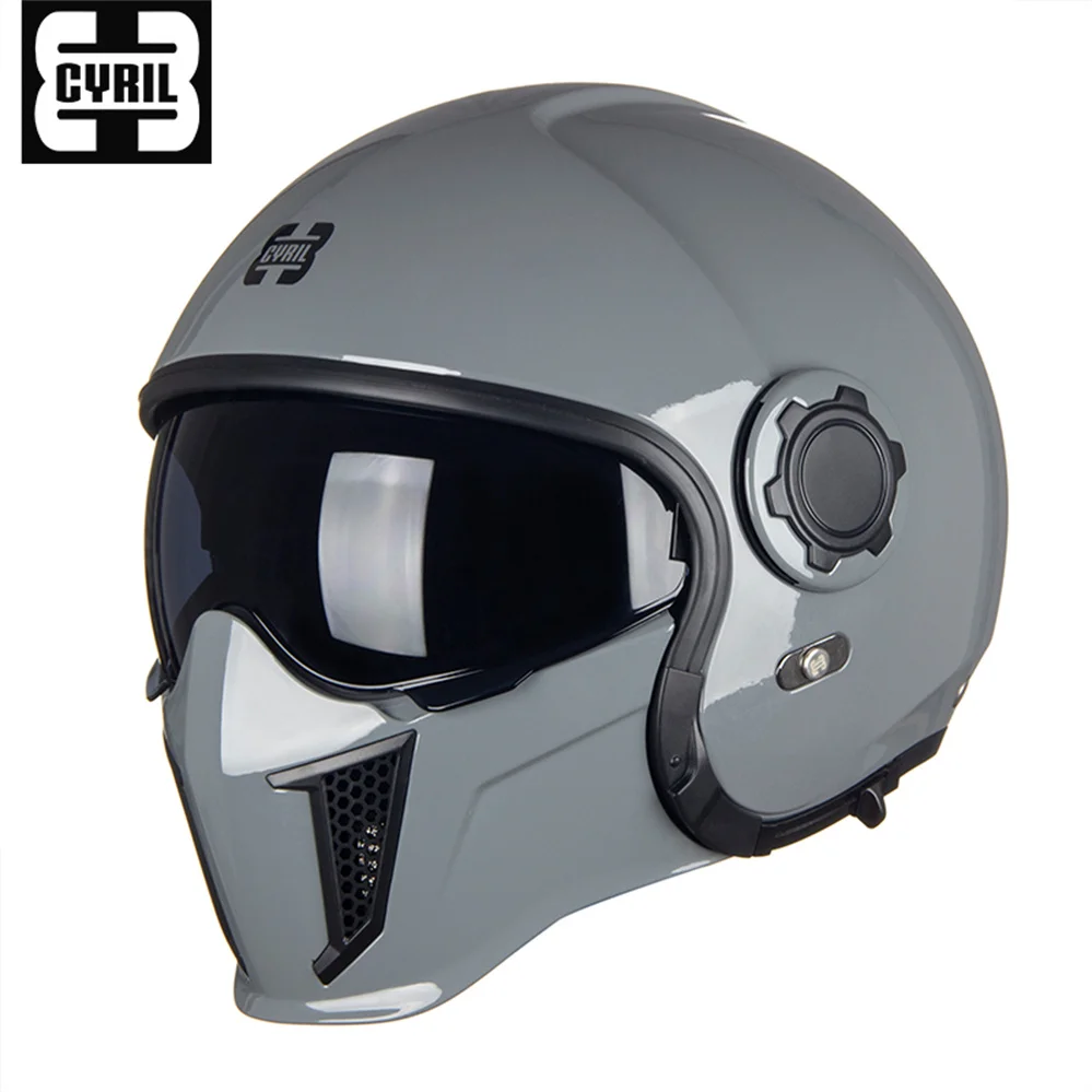 

Motorcycle Open Face Helmet Vintage Classic Helemt Cafe Racer Men Women Chopper Bobber Style Scooter Motorbike Riding Jet Casco