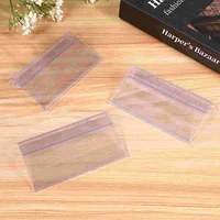 30Pcs Price Tag Display Holders Glass Supermarket Retail Shelf Card Slot Pharmacy Label Holder Clear Label Holders Sign Display 2