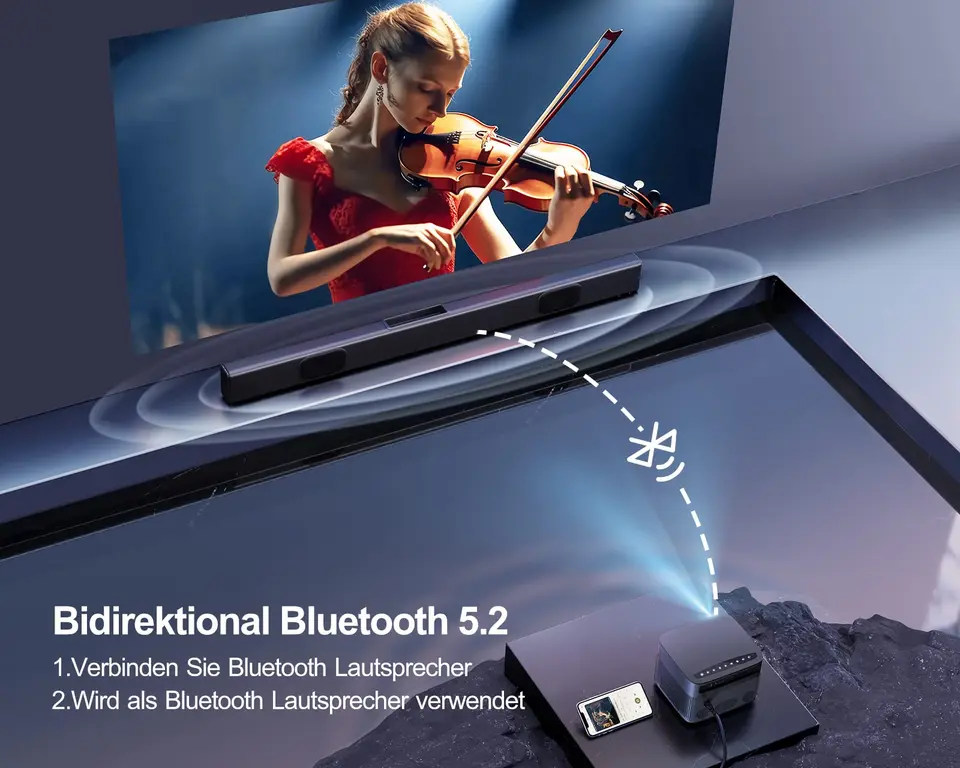 Wimius-フルHDプロジェクター,wifi 6,bluetooth,オートフォーカス,キー