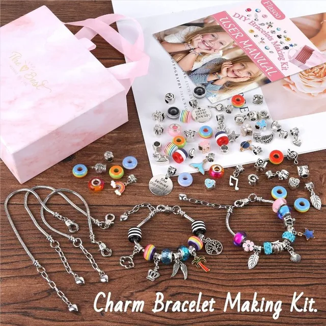 DIY Bracelet Beads Set Beads for Bracelet Jewellery Making Kit Girls Art Crafts Fashion Jewelry Handmade Toy for Girls Gift 4