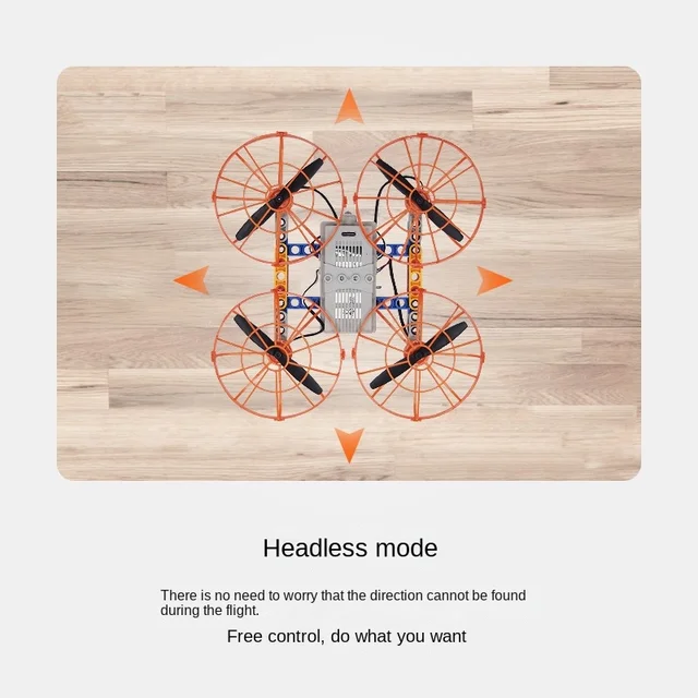 소형 조립식 블록으로 구성된 DIY 쿼드로터 드론 모델