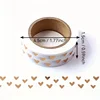 1PC 15mm*10m Heart Foil Washi Tape Japanese Kawaii Scrapbooking Tools Masking Tape Christmas Photo Album Diy Decorative Tapes 4