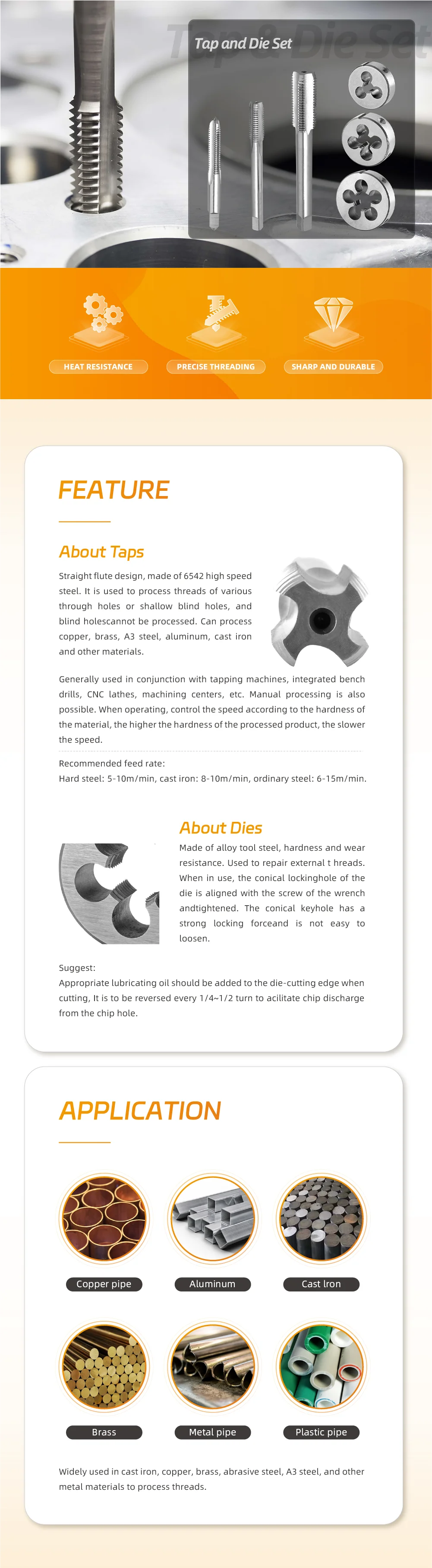 Description Picture 3 of itemHardiron M22 X 1.5 Tap and Die Set Right Hand, M22 x 1.5 Machine Thread Tap & Round Die