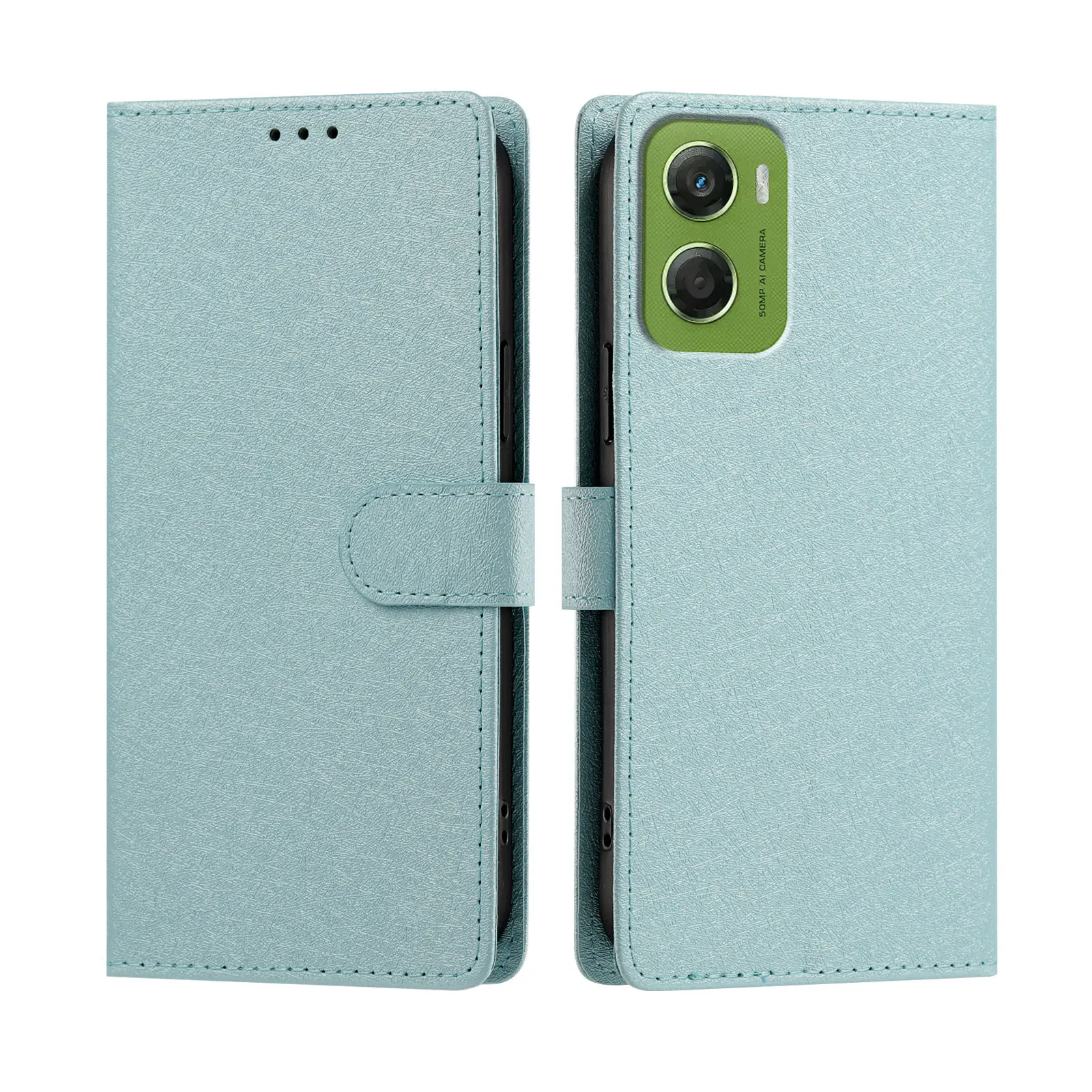 Elegant Silk Texture PU Leather Flip Case Cover