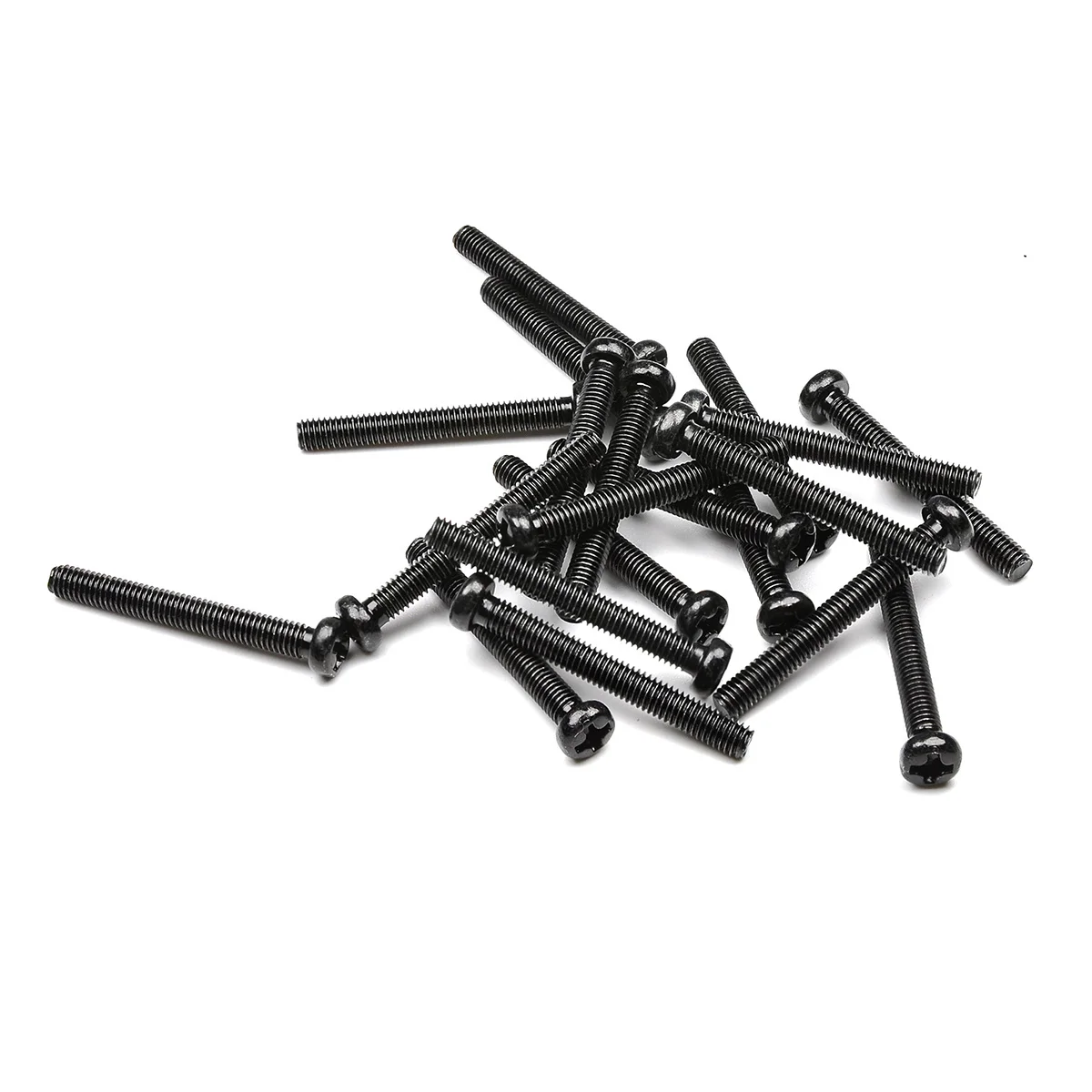 Musiclily Basic 3X25Mm Filettatura Metrica In Metallo Humbucker Pickup O Viti Ad Anello Pickup Per Pickup Epiphone Sg, Nero (Set Di 20)