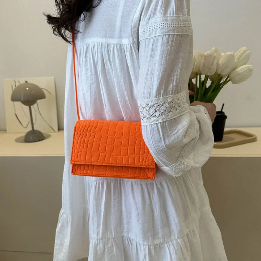 2023 Crossbody Bags for Women Felt Summer Texture One-shoulder Armpit Bag Handbag Сумка Женская