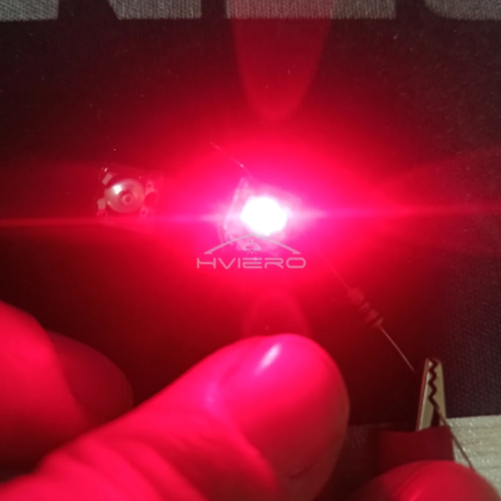 100Pcs 3mm 흰색 빨간색 녹색 파란색 노란색 피라냐 플럭스 다이오드 LED 돔 조명 구슬 광각 슈퍼 밝은 Led 4 핀 다이오드 전구
