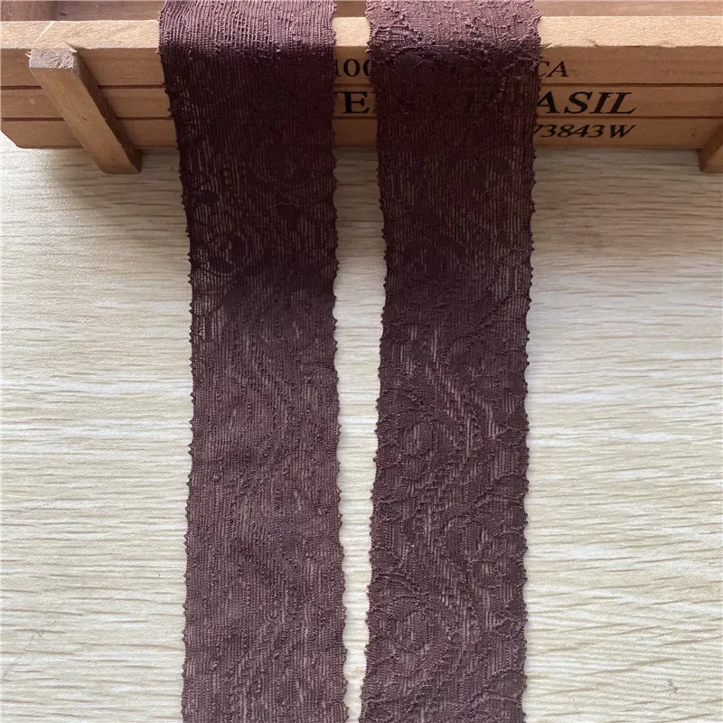 5 Yards/lot Elastic Lace Ribbon 38mm Wide White Lace Fabric Accessories Sewing Underwear Embroidery DIY lace ribbon lace fabric lace sewing accessories lace sewing supplies lace accessories lace garment accessories clothing accessories clothing craft accessories sewing patches