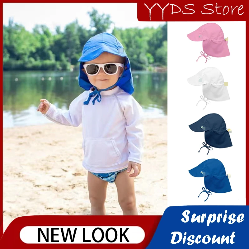 Children's Outdoor Hat UV Protection Beach Hat Neck Protection Hat Fisherman Hat Summer Big Brim Sun Protection Sun Hat double sided spring summer wide brim big visors outdoor anti uv bucket hat beach cap fisherman cap sun hat