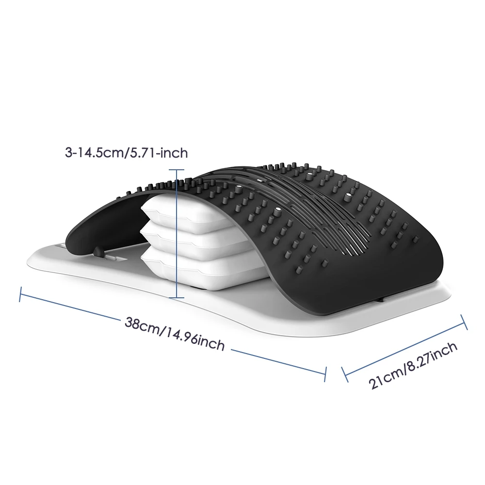 Remote Control Waist Back Traction Massager Adjustable Airbag Support Massage Cu