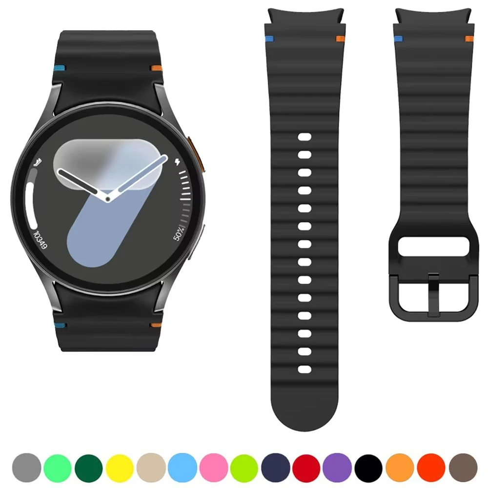 Premium Silicone Sports Watch Strap - No Gap Design, Universal Fit