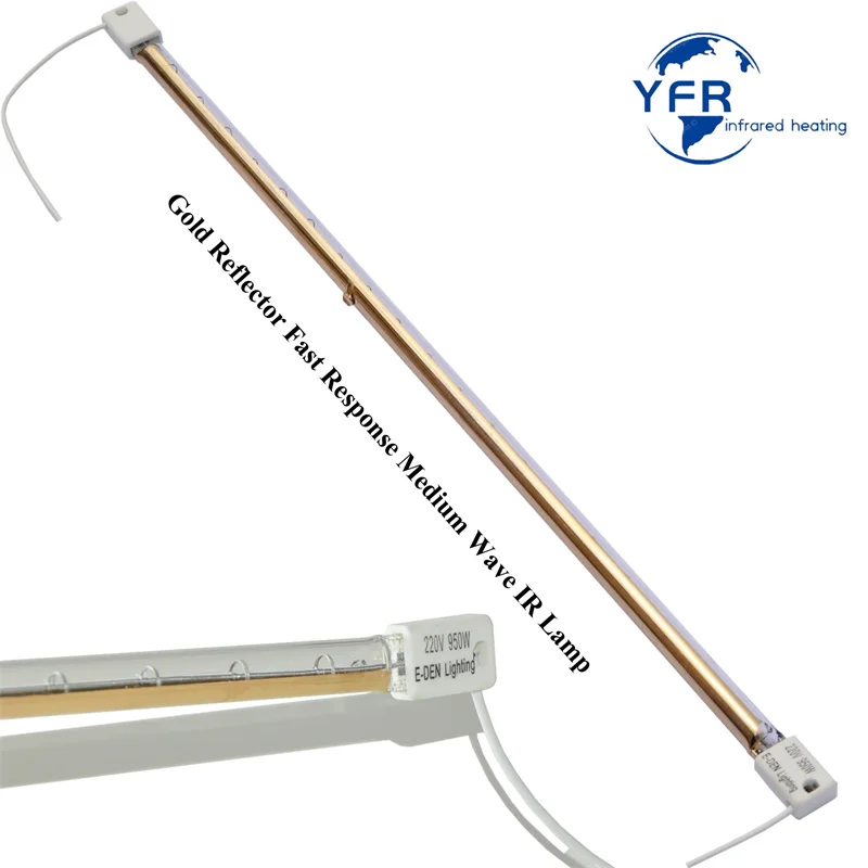 J118 Heater Halogen Bulb Infrared Halogen Lamp 110V/220V 150W 300W 500W Single Spiral Heating Drying Quartz Glass