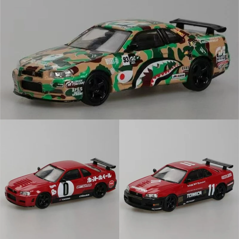 ミニカー Stance Hunters ER34 Red carbon 37/199 l Stance Hunters 1:64 Skyline GTR R34 Diecast Model Car
