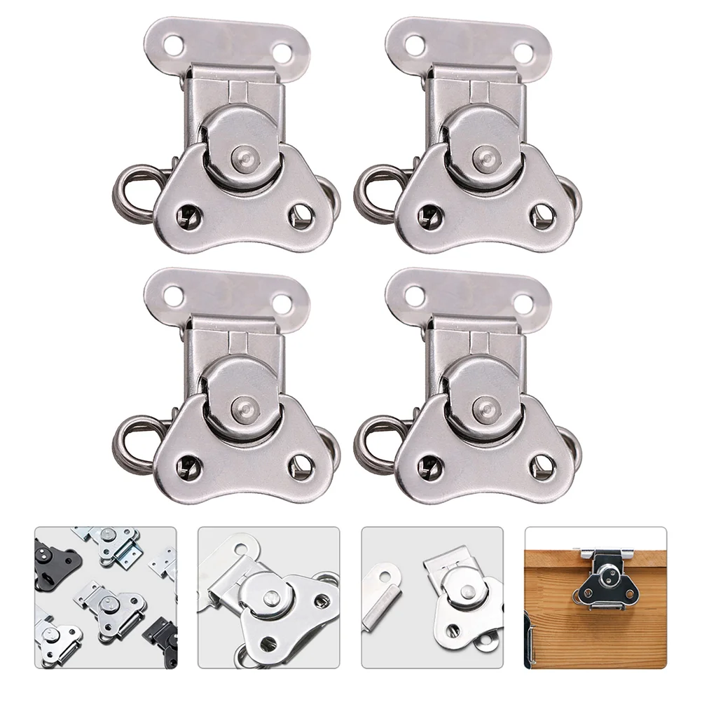 

4Pcs Spring Loaded Butterflies Latch Keeper Stainless Steel Buckle Latches