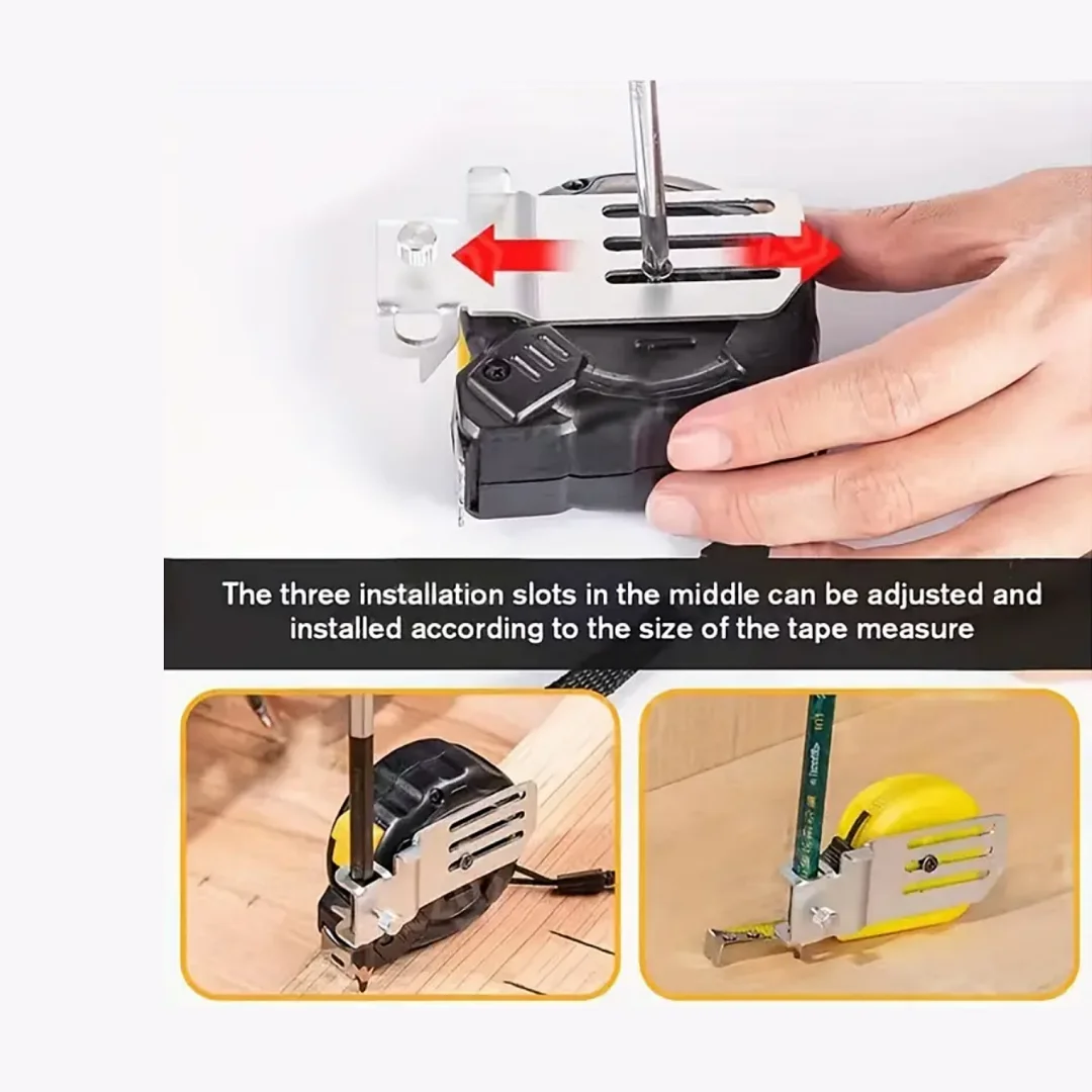 Tape Measure Measuring Tape Measuring Tape Lock Clip Tape Measure Pen Clips Adjustable Marker Scriber Tool Measurer Flexible Measuring Guide