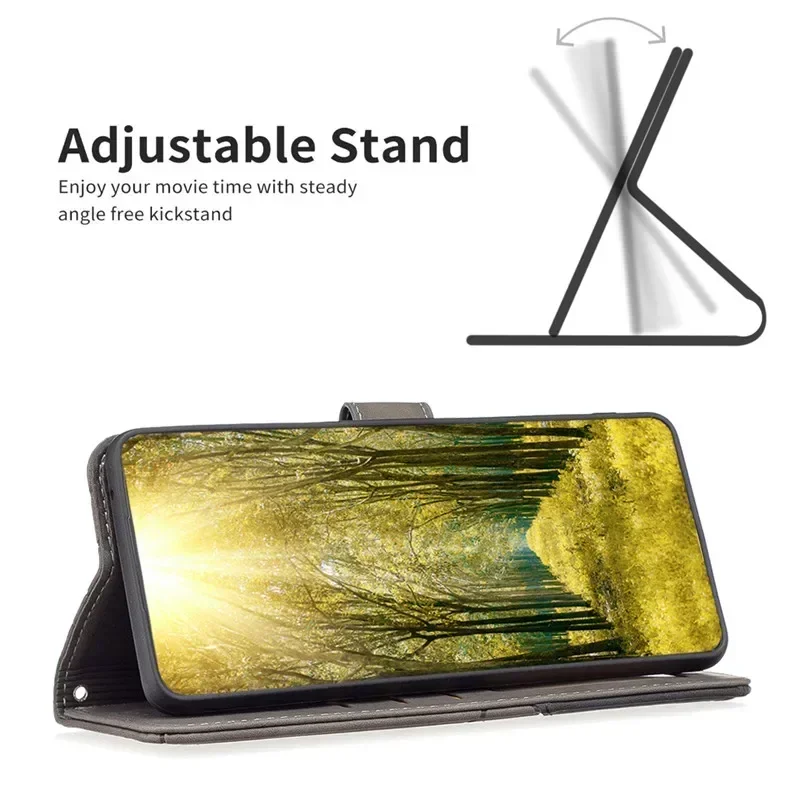 Geometric Flip Leather Wallet Phone Case Cover