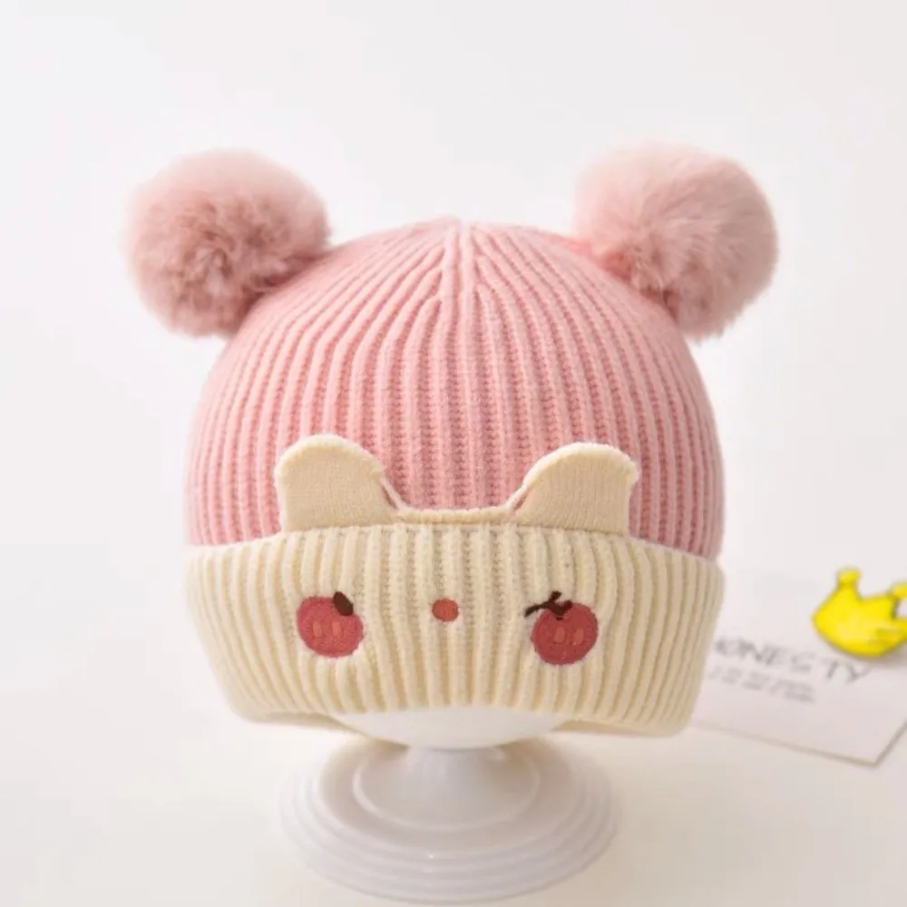 Polyester Fiber Baby Knitted Hat Warm Beanie for Kids
