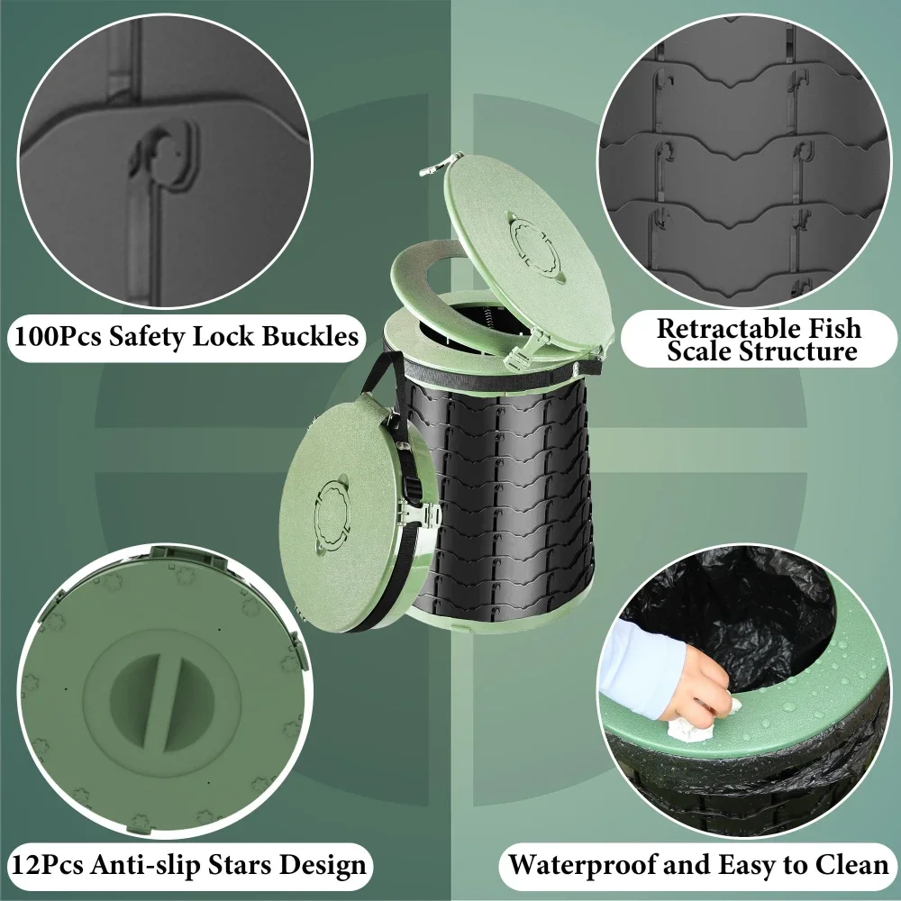 Portable Camping Shower Toilet Tent Set 4