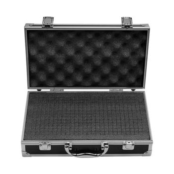 Aluminum Tool Box Portable Instrument Box Storage Case with Sponge Lining Handheld Impact resistant ToolBox 30x17x8cm 1