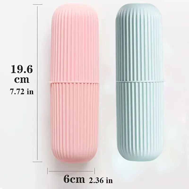 Portable Travel Toothbrush Case With Mouthwash Cup For Bathroom_voghion.com