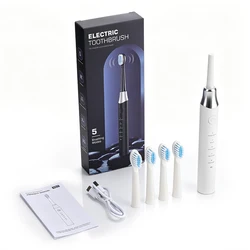Rechargeable Electric Sonic Toothbrush with Smart Timer and Deep Clean Modes (NEW White)