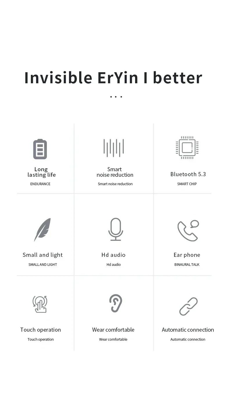 Wireless Bluetooth Earphones 5.3 Stereo Headset With Microphone_voghion.com