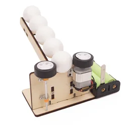 Interactive STEM Learning Kit: DIY Wooden Pitching Machine Puzzle (Pitching Machine)