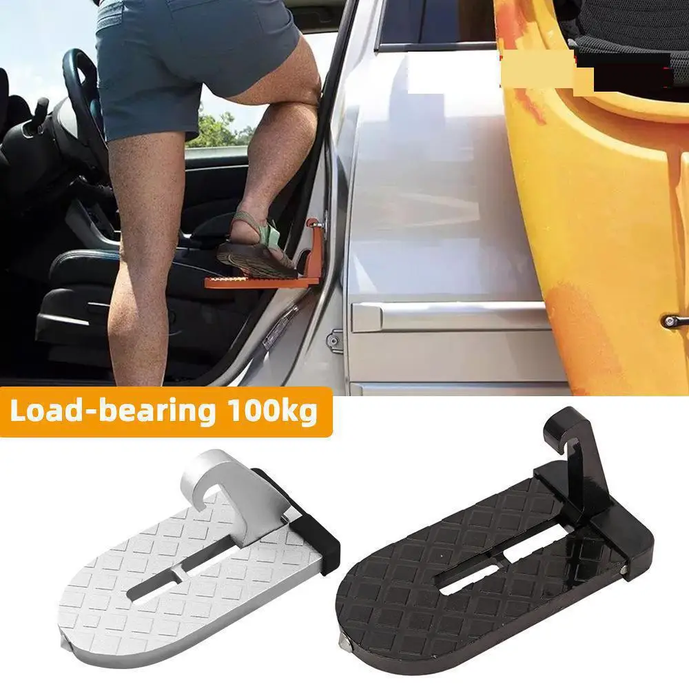 

Akzz Folding Top Luggage Rack Step Multi-function Universal Lock Hook Auxiliary Pedal Aluminum Alloy Safety Hammer Auto Parts