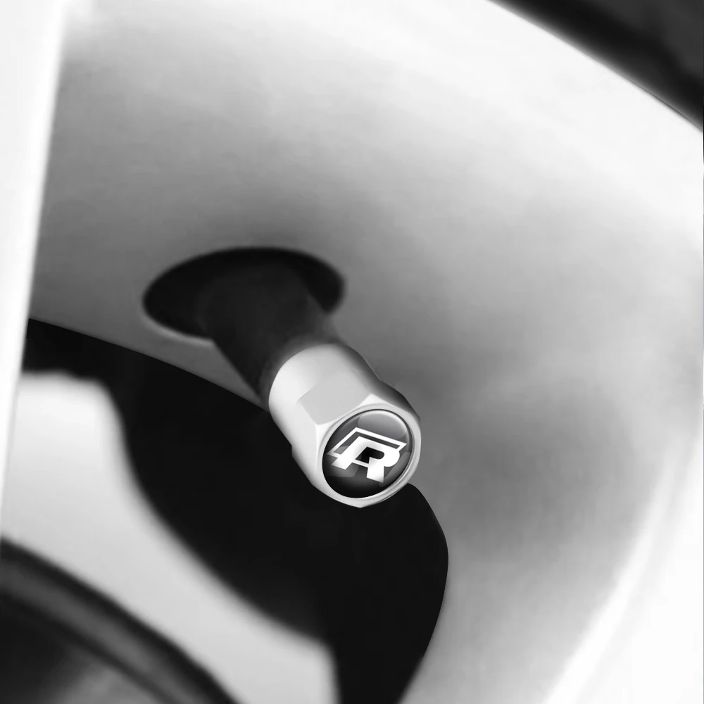 Car Accessories Metal Wheel Tire Valve Caps 3D Epoxy Badge Interior Sticker for Volkswagen Polo GTI Bora Rline Jetta Tiguan Golf tire valve caps,tire valve cap