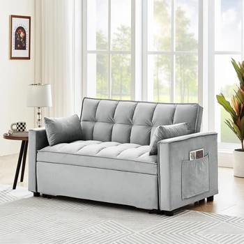 Upscale Velvet Pull Out Couch Bed