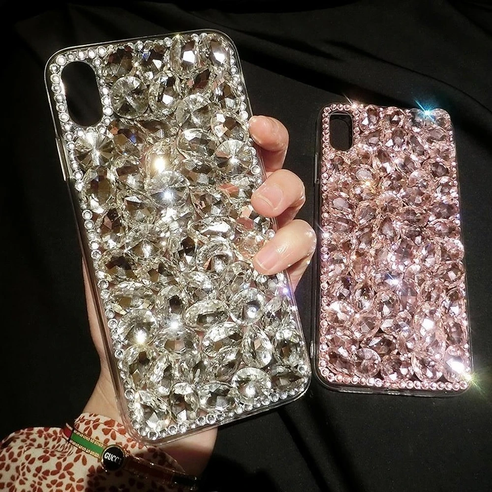 Luxury Bling Diamond Rhinestone Case for Xiaomi Redmi Note 12 Pro Note 11 Pro Plus Note 10 Pro for Redmi Note 11 4G 12 10 9 8 7