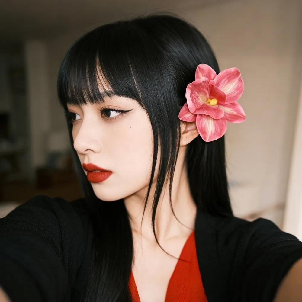 Tropical Bloom Hair Clips - Bohemian Magnolia Style Hair Barrettes