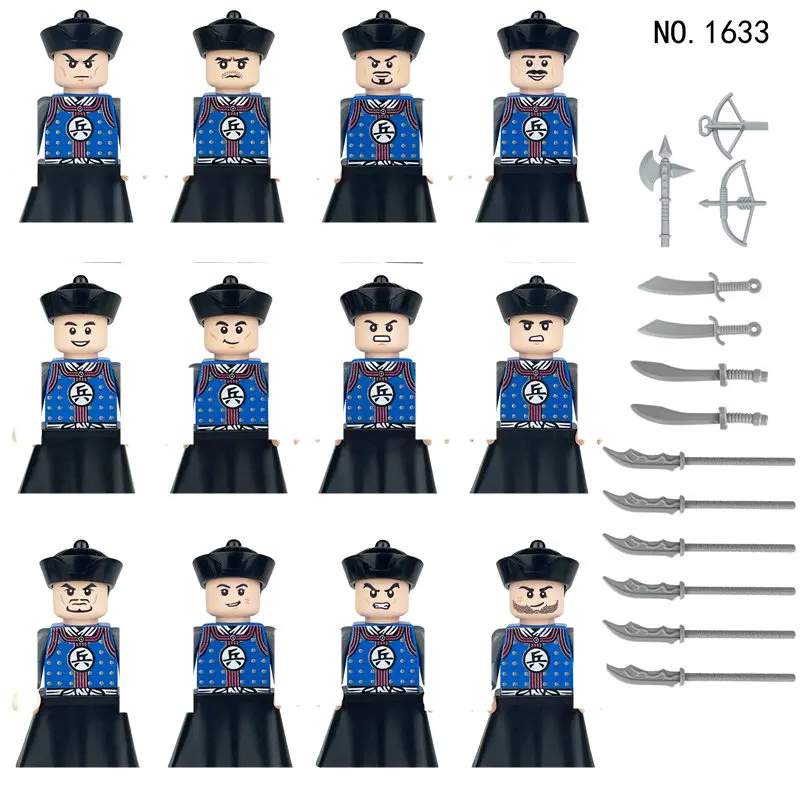 1629 1633 Mini City Construction Figures Building Block Police Military Soldier Movies Characters Figurine Brick Children Toys