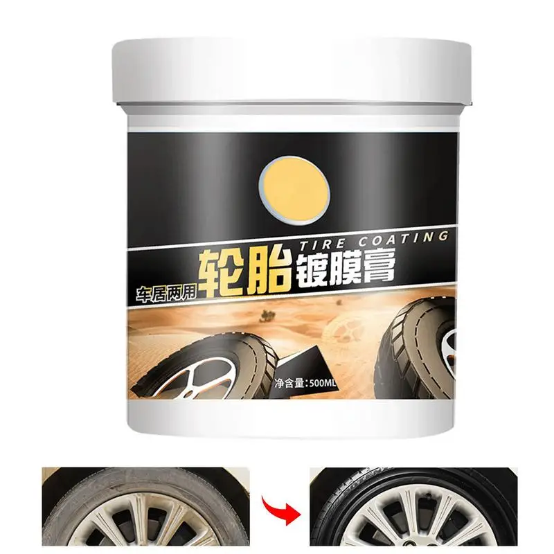 

Car Tire Polishing Wax Auto Black Crystal Gloss Shine Coating Paste Retreading Wax Tire Retreader For Trucks RVs Sedans Mini