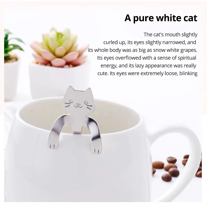 Stainless Steel Mini Spoon Kitten Design