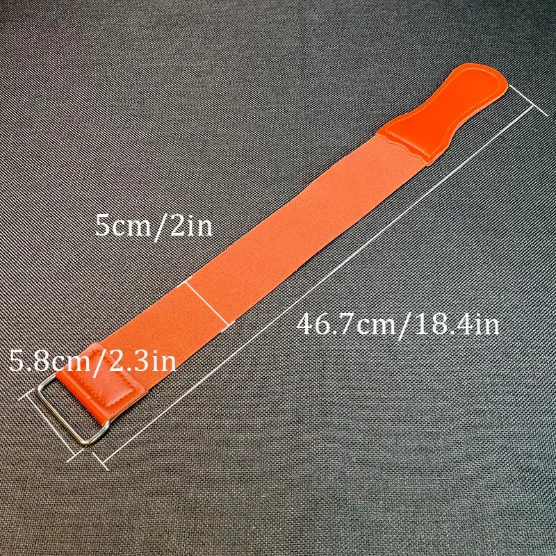 Cinghia per affilare in pelle per rasoio dritto Pelle da barbiere con composto per lucidatura, liscia - Strop per coltello da rasoio professionale - immagine 3