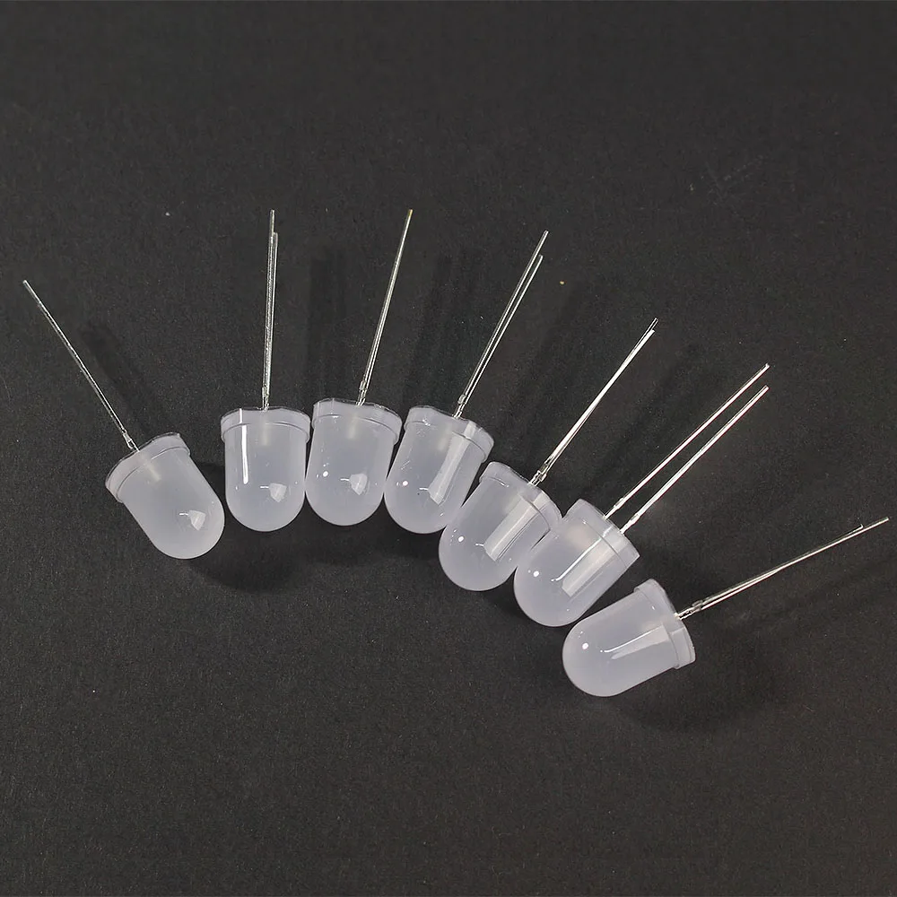10mm High Brightness LED – Choose From 9 Colors, Bulk Options 5 To 50 LEDs