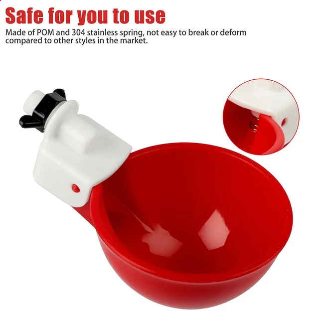 4 Pcs Chicken Automatic Watering Cups Poultry Drinker Chicken Duck Quail For Farm Feeding Supplies Accessories 5