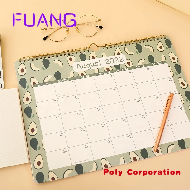 Custom  Factory Promotional Custom Printing Cute Beauty Daily Double Coil Month Year Wall Advent Calendar