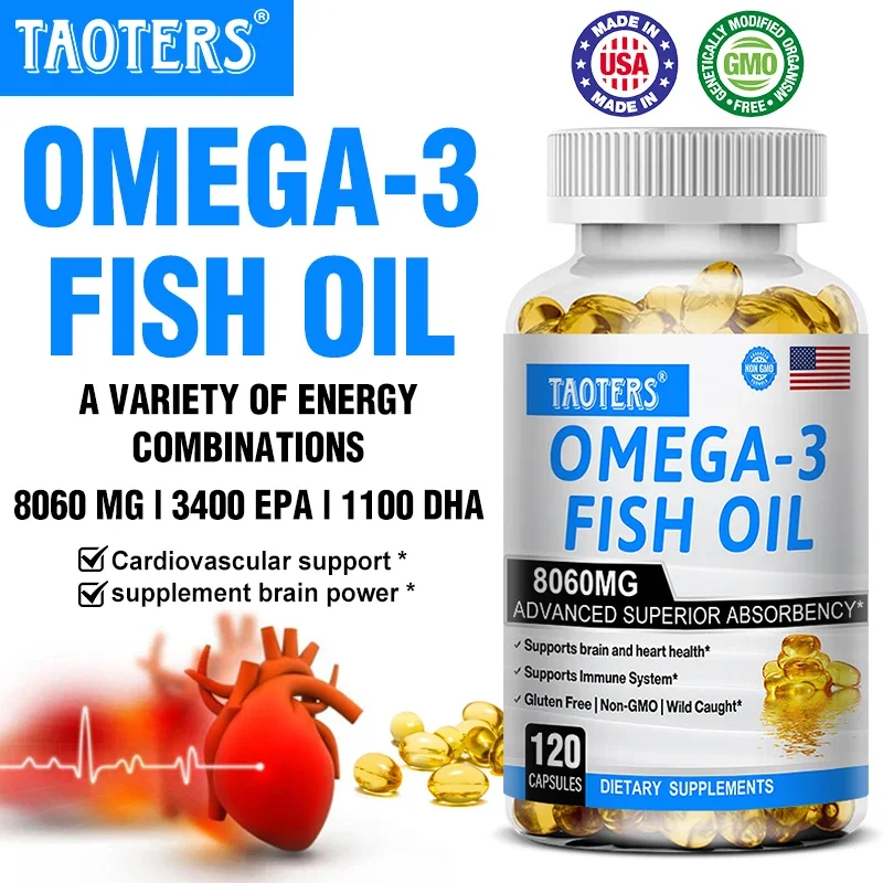 

Omega-3 Fish Oil with EPA DHA Lutein Vitamin D Krill Oil Supports Cardiovascular Immune Health Improves Memory Eye Conditioning