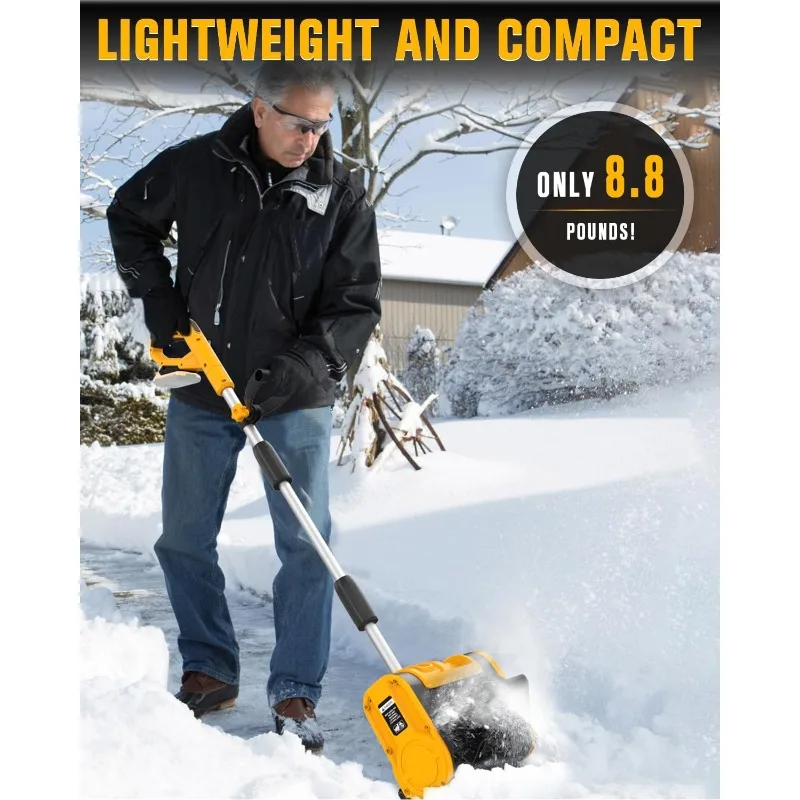 Cordless Snow Shovel Compatible With De-Walt 20V Battery (No